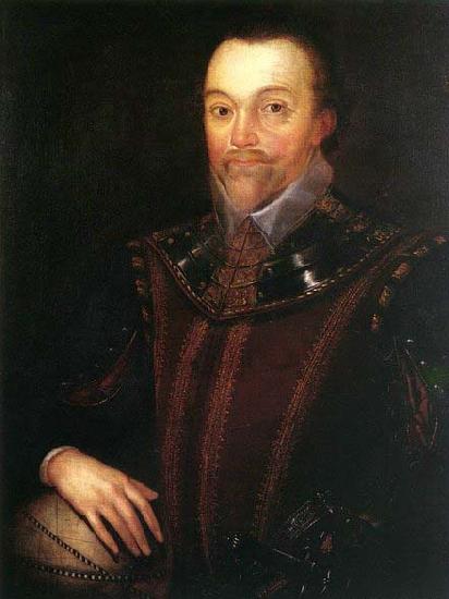 Marcus Gheeraerts Sir Francis Drake after 1590 oil painting image